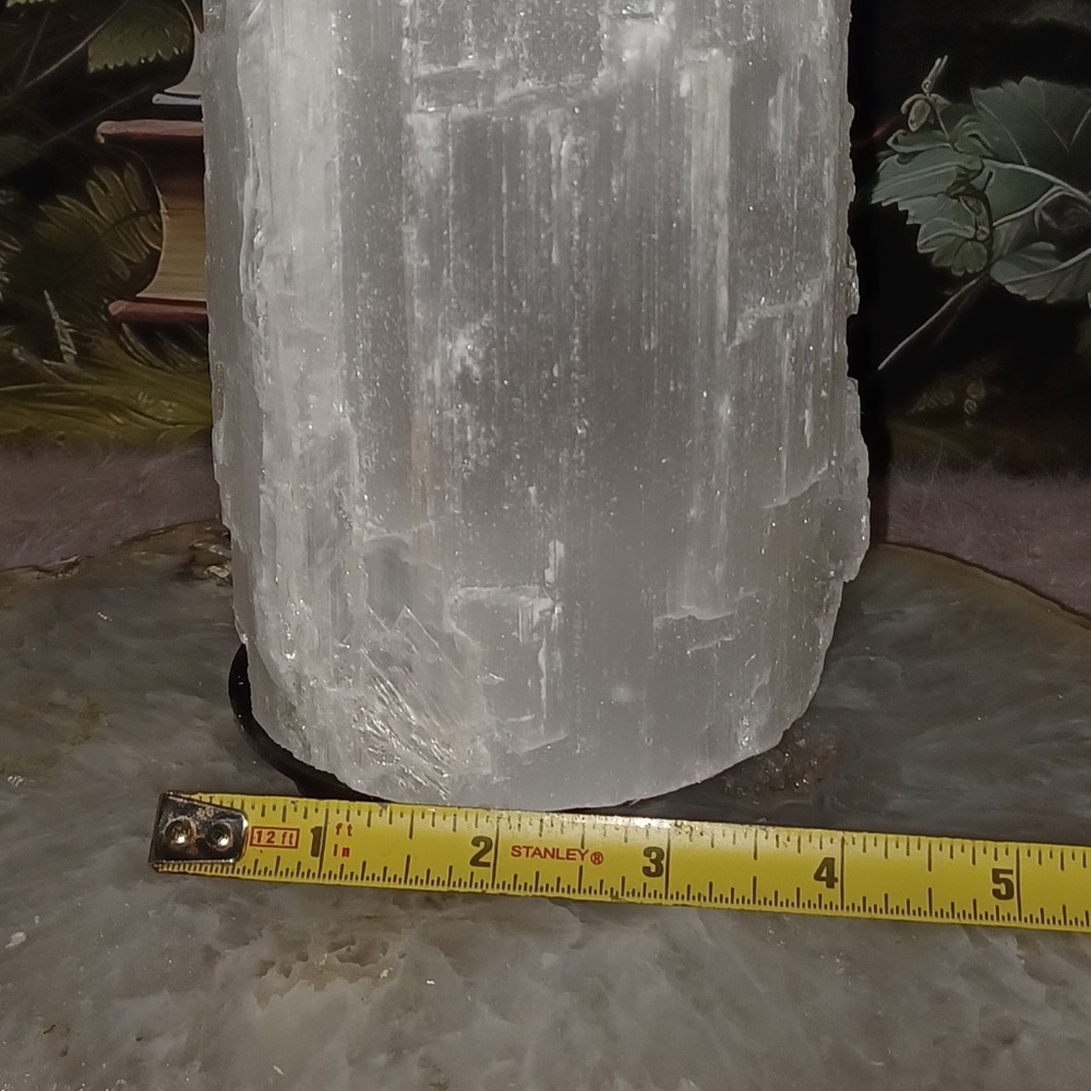 BNIB Natural Selenite Lamp Desert Rose of Africa By Himalayan Glow w/dimmer - Picture 4 of 11